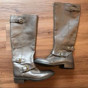 Enzo Angiolini Dark Gray Tall Leather Boots